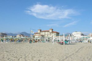 Strand in Viareggio an der Versilia Küste