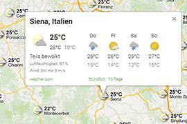 Wetter in der Toskana - Wetterbericht von heute und morgen