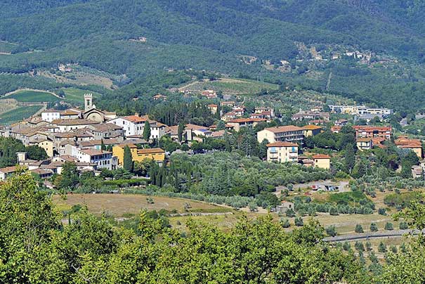 Blick über Radda in Chianti