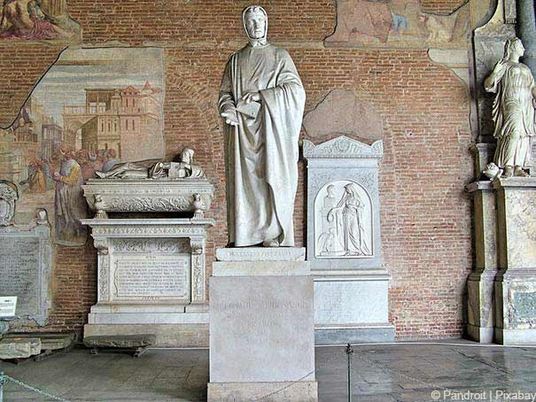 die Statue von Leonardo 