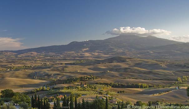 Die Landschaft rund um den Monte Amiata