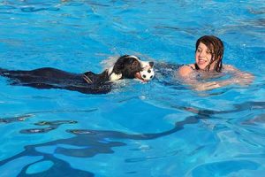 Frau mit Hund